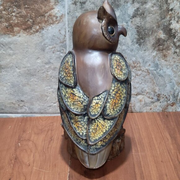 Large Ceramic Owl Figurine Home Decor 12 Inches - Picture 3 of 13